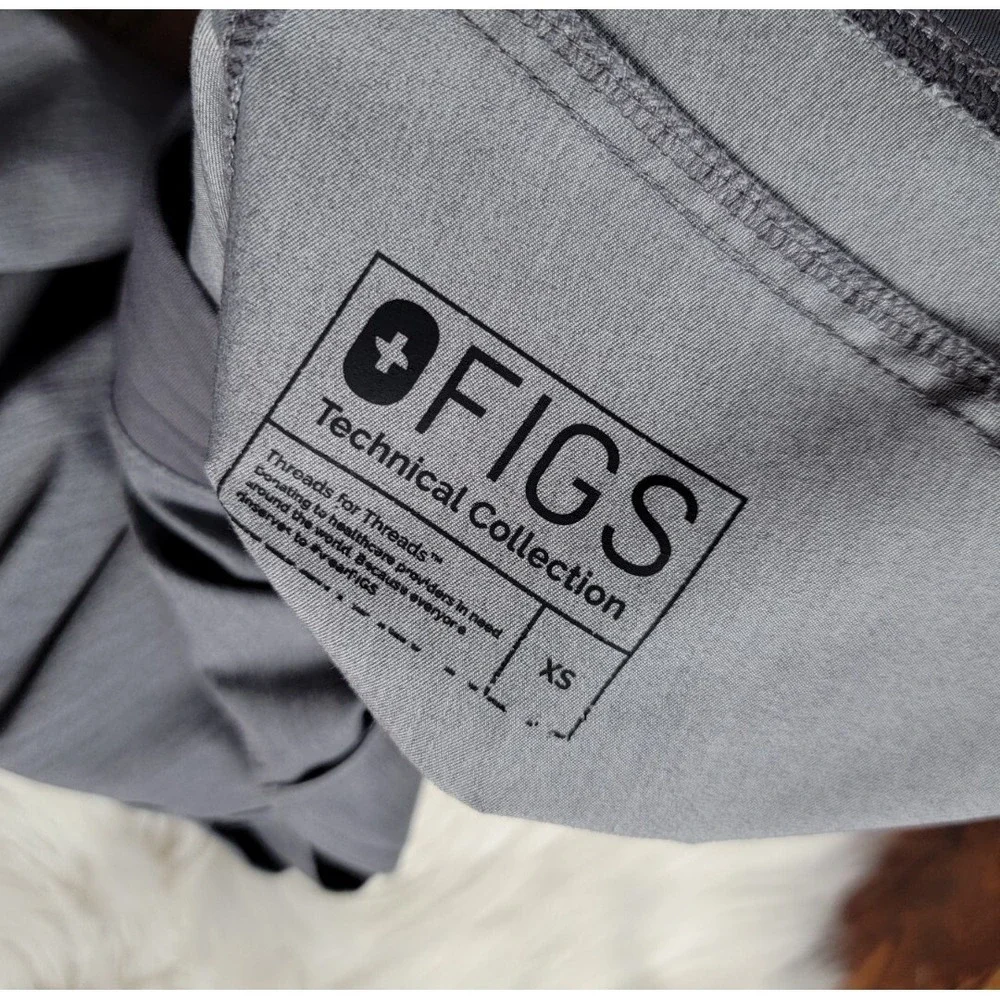 FIGS Kade Cargo Technical Collection Scrub Pants Women's Size XS Gray